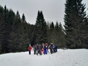 Gli alunni sulla neve ad Asiago